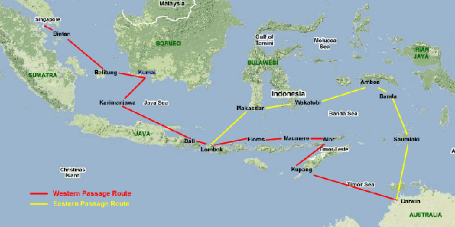 Sail Indonesia Rally Routes ©  SW